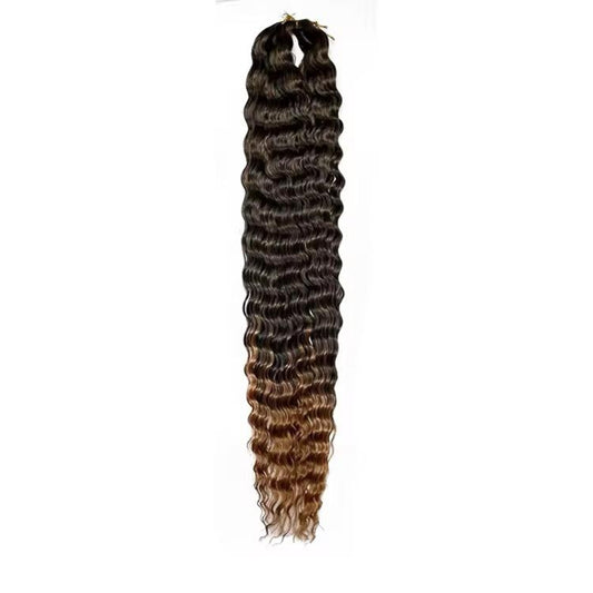 Wavy Goddess Deep Curly Braiding Hair #1B/27 - Ombre: Black / Blonde
