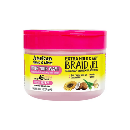 Jamaican Mango & Lime Braid Jel Mega Hold Anti-Frizz 227g (8oz)