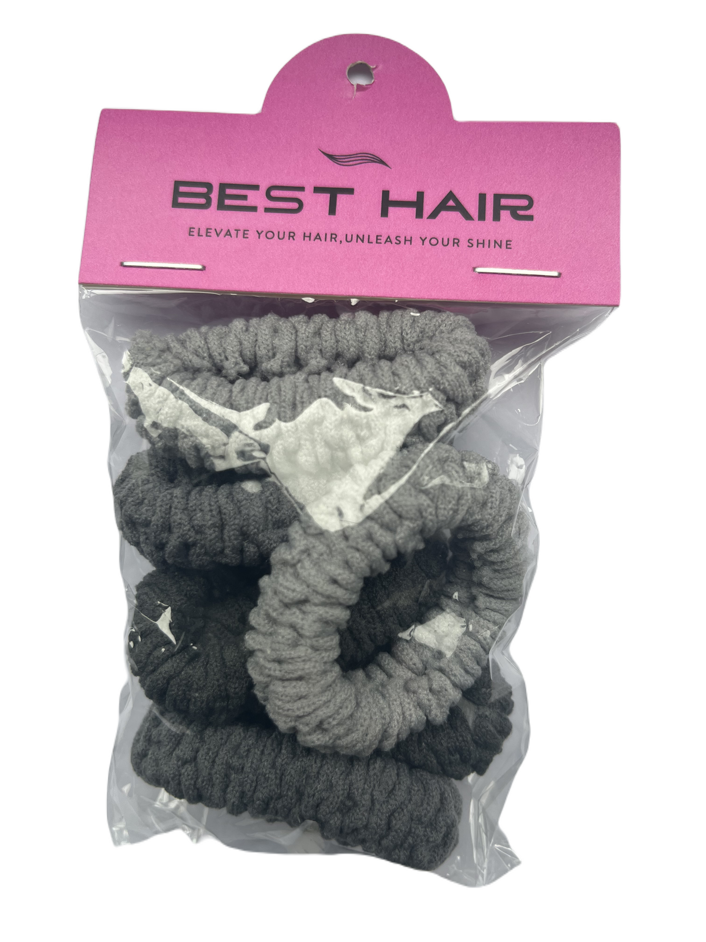 Hair ties - thick, wide, 6 in a pack