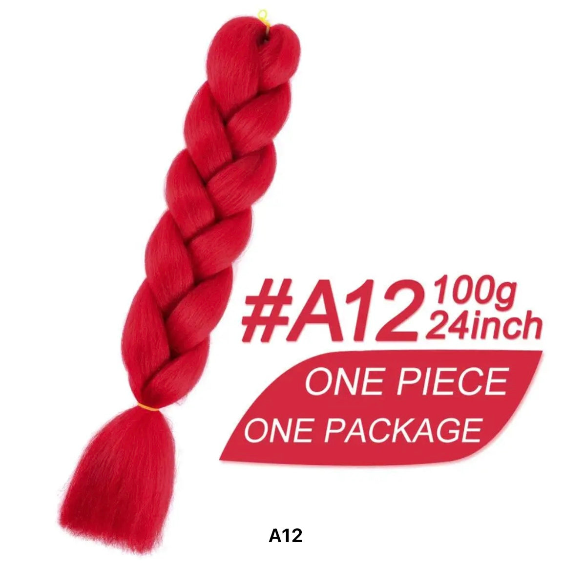 Braiding hair extensions #A12 - Red