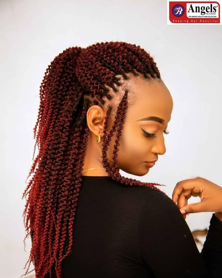 Afro Kinky Crochet Braids - Angels #1/900 - Burgundy