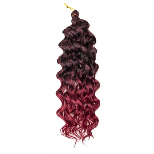 Ocean Wave Crochet Hair #1B/BUG - Ombre: Black / Burgundy