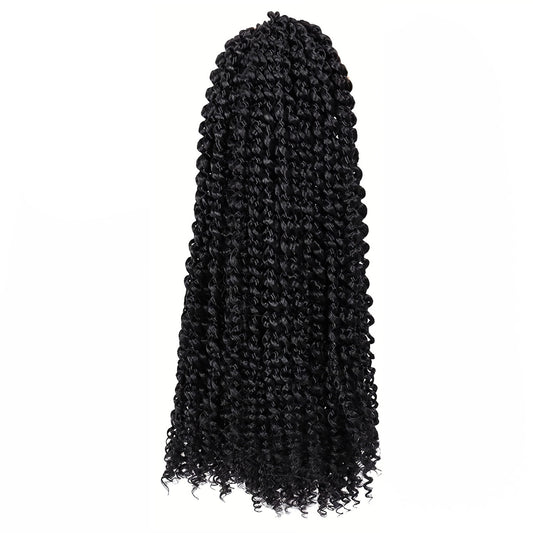 Passion Twist Water Wave Crochet Hair #2 - Coal Black