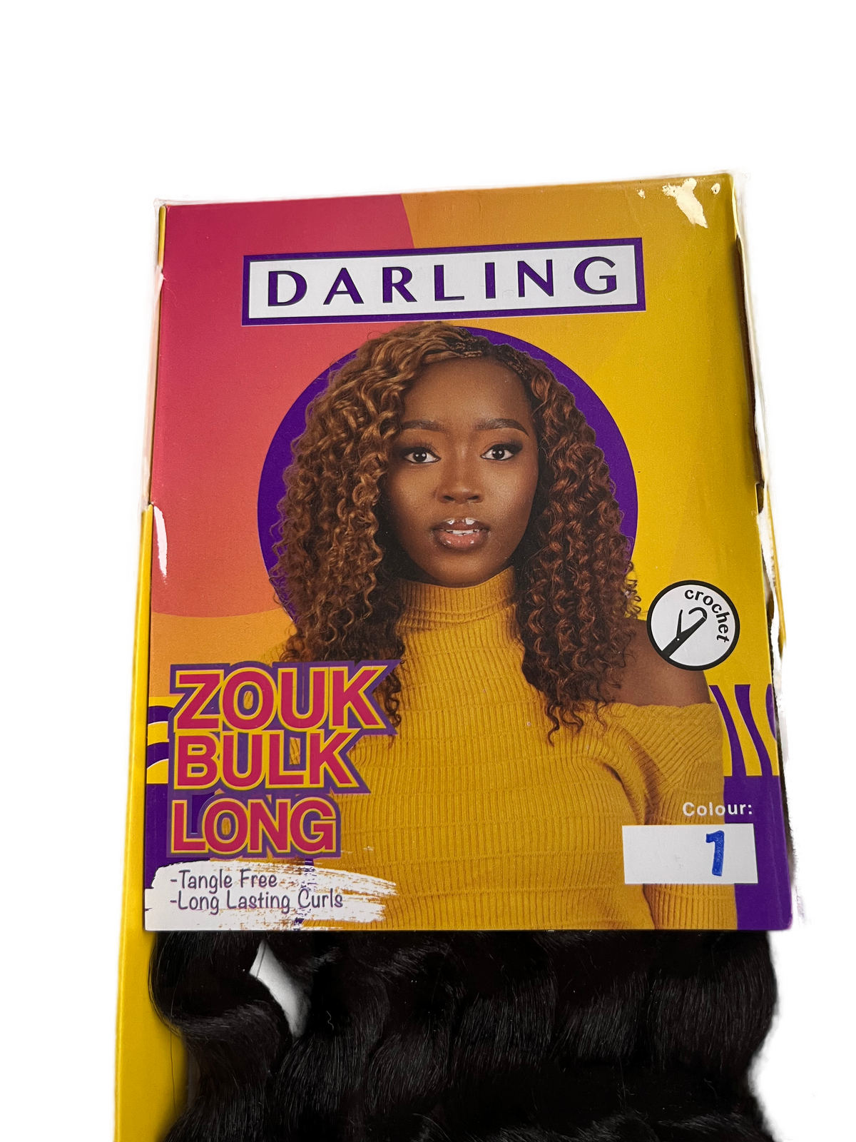 Deep Boho Curls Darling Zouk Bulk Long Braiding Hair #1B - Black